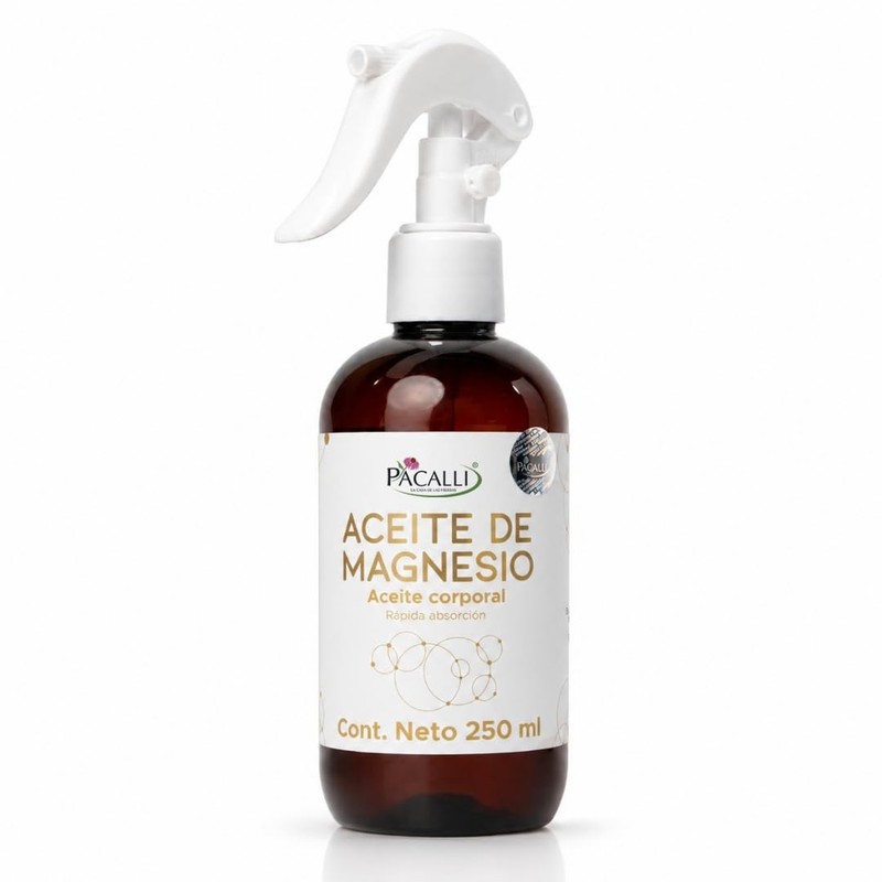 Pacalli Aceite de Magnesio con Cloruro de Magnesio para Masaje,