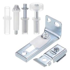 M METERXITY 1-Set Folding Door Hardware Repair Kit, Include Top & Bottom Bracket, Guide Wheel & Pivot, Folding Door Hardware Replacement Parts for Sliding Wardrobe