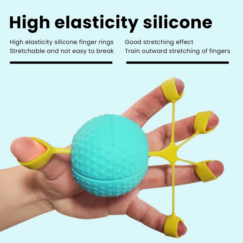 Finger Grip Ball Hand Exercise Therapy Resistance Squeeze Ball Hand