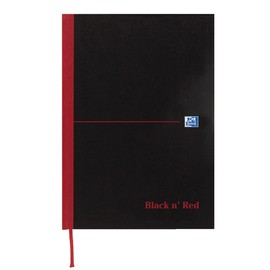 Black n Red Book Casebound 90gsm Ruled Indexed A-Z 192 Pages A6 Ref C67199 [Pack of 5]