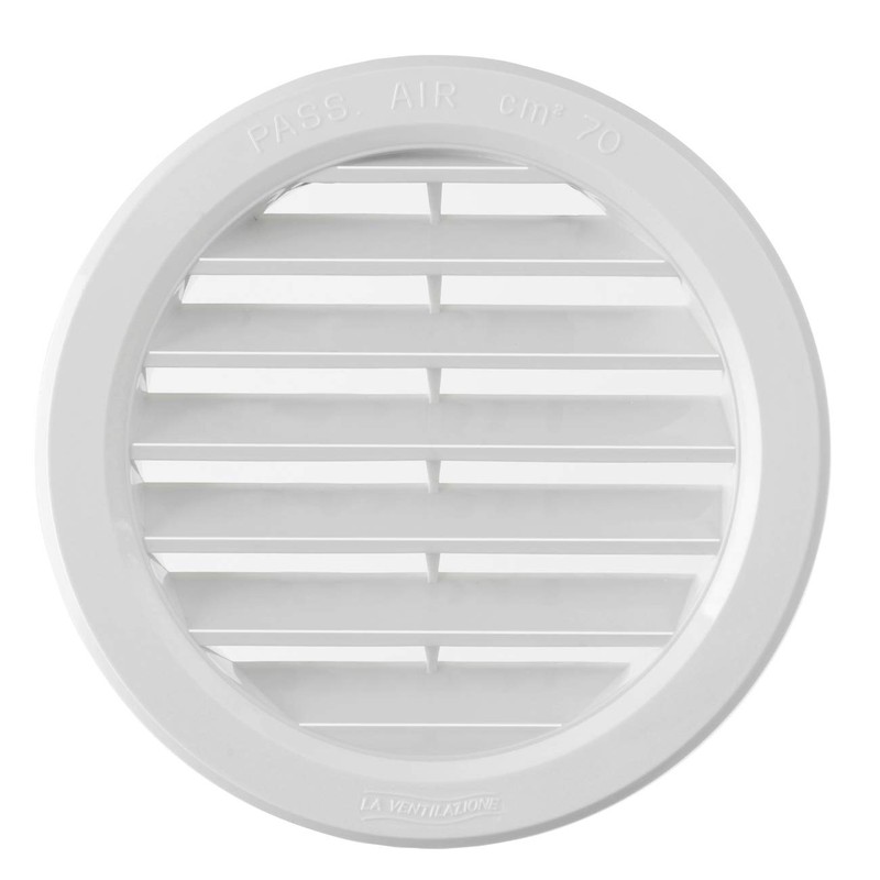 La Ventilazione T10B White Plastic Round Air Vent Grille 120mm