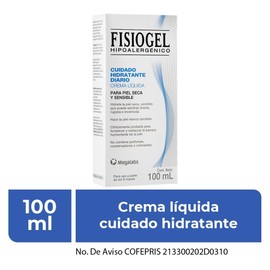 FISIOGEL Crema liquida cuidado hidratante | Nutre | Piel Sensible seca | 100 ML