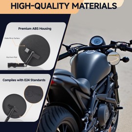 Motorcycle Mirrors for Handlebar, 7/8" Bar End Mirrors with 8MM 10MM Bolts Compatible with Motorcycle Street Bike E-Bikes Scooter Moped ATV UTV And More