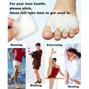 2 Pairs Silicone Toe Separators, Bunion Corrector Cushion, Metatarsal Pads,
