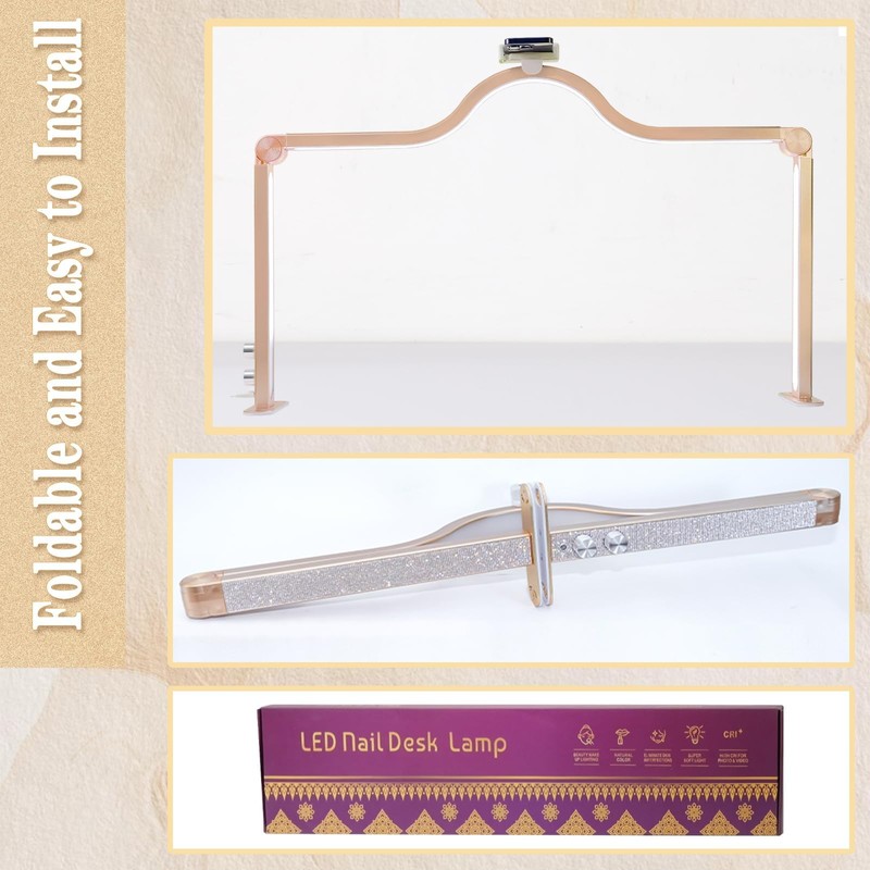 KEDAO Nail Light for Desk Half Moon Light for Nail