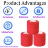 Kuanfine 3 Pack 2 Inches Self Adhesive Bandage Wrap Vet