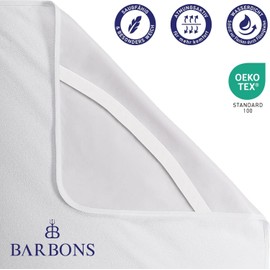 BARBONS Mattress Protector 200 x 220 cm - Oeko-Tex Certified Waterproof Mattress Topper Incontinence Pad Washable Moisture Protection Breathable (200 x 220 cm)