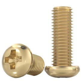 NACX M3 x 8mm Truss Head Machine Screws Fastener Bolts, Solid Brass, 120Pcs