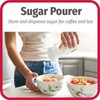 Glass Sugar Dispenser Kitchenware, 12 oz, Clear/White