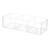 Transparent Acrylic Make-up Organizer Box, 3 Compartments, Ideal for the