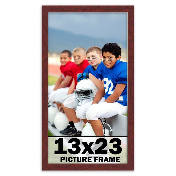 CountryArtHouse 13x23 Frame Brown Mahogany Picture Frame - Solid Wood