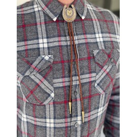 Jeilwiy Bolo Tie Gold Western Cowboy Ties for Men, Unique Native American 3D Horseshoe Pendant Bolo Necktie