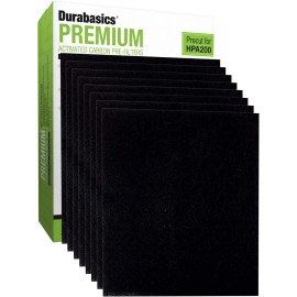 Durabasics 8 Pack Replacement Prefilter for Honeywell HPA200 | Carbon Pre...