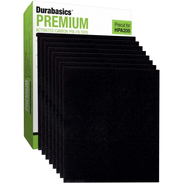 Durabasics 8 Pack Replacement Prefilter for Honeywell HPA200 | Carbon