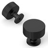 Amerdeco 10 Pack Matte Black Cabinet Knobs Single Hole Cabinet