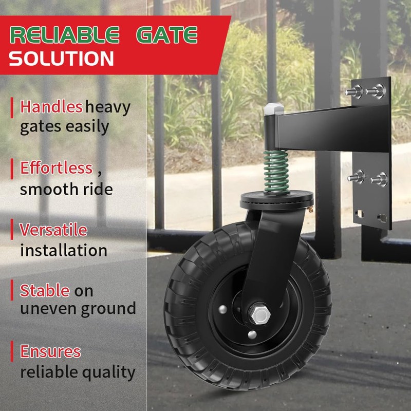 Uscaster 1pack 6inch Fence Gate Wheel,for Metal Tube Gate, 360