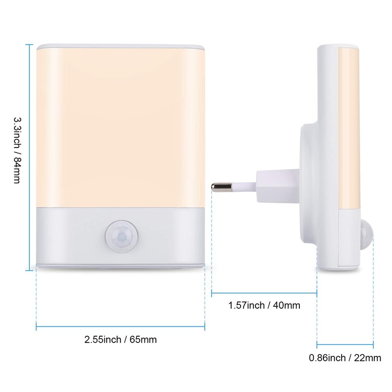 Brisun Night Light Socket with Motion Sensor, Pack of 4
