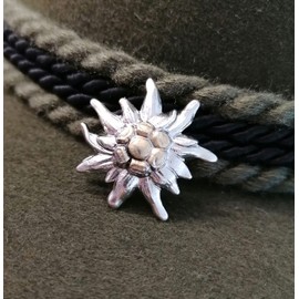 Breiter Edelweiss Hat Pin and Brooches, Metal