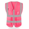 HYCOPROT High Visibility Safety Reflective Vest with Pockets and Zipper,