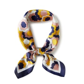 JN&LULU Silk Like Scarf Women's Fashion Pattern Large Square Satin Headscarf 27 x 27inches