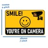 8 PCS Smile You're On Camera Sign Sticker,You are Monitered