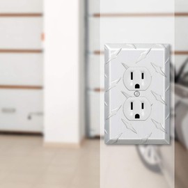 Amerelle 955D Diamond Plate Wallplate, 1 Duplex, Silver