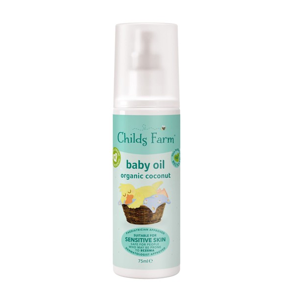 Childs Farm | Baby Oil 75ml | Organic Coconut Oil | Suitable for Dry, Sensitive & Eczema-prone Skin