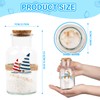 2PCS Coastal & Beach Decor Glass Bottles with Cork &