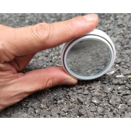 2PCS Ultra Small Blind Spot Mirror, 1.57" Smaller Round HD Glass Convex Rear View Mirror, Strong Adhesive for Car, Van, SUV & Trucks (1-9/16"(40mm), White Frame)