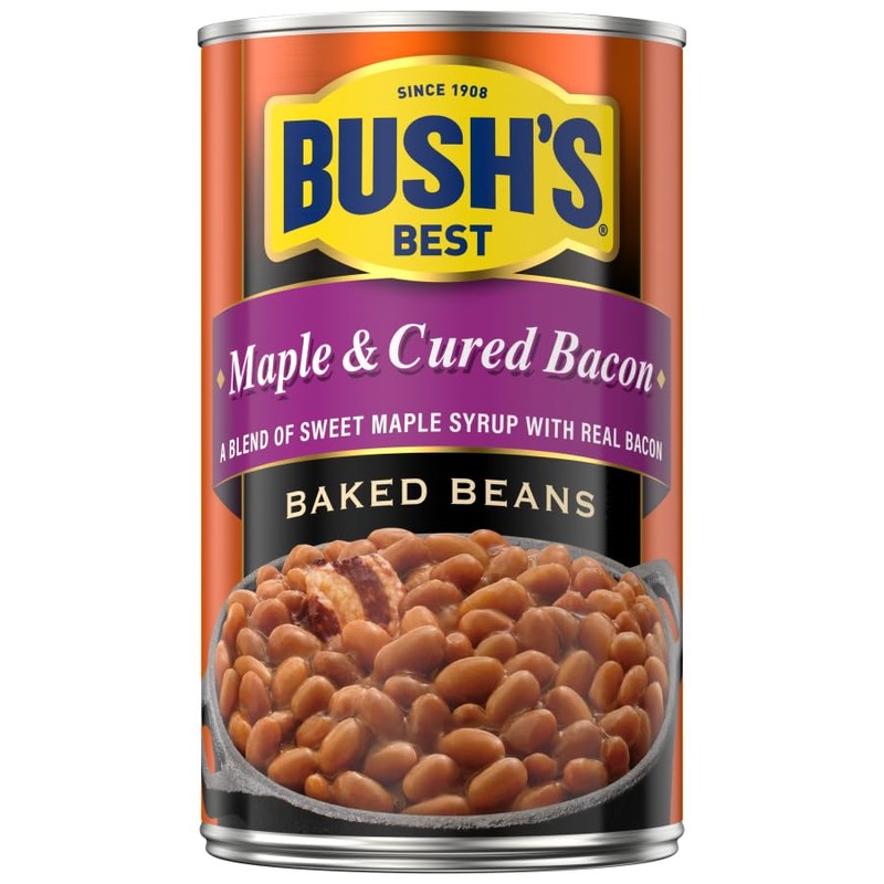 Bush's Best, Maple Cured Bacon Baked Beans, 28oz Cans (Pack