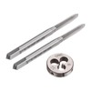 sourcing map 3pcs Tap and Die Set, 6-32 UNC Thread
