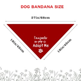 I'm a Foster Pup Adopt Me Dog Bandana Adopted Pet Scarf Foster Pup Adopt Me Red Dog Bandana - Puppy Bandana for Small & Medium Dogs
