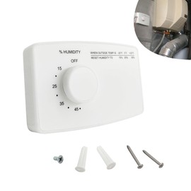 Bydorunce Humidistat Switch 4655, Manual Digital Control for Whole-House Duct or Wall Mounted Humidifier, 24VAC, White