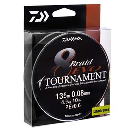 Daiwa Tournament 8 Braid EVO 0.14mm, 10,2kg/22,4lbs 135m dark green