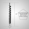 2in Wide 24in Long Metal Earth Auger Drill Bit, Steel