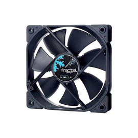 Fractal Design Dynamic X2 GP-12 PMW Computer Fan - Silent Fan - High Airflow – 120x120x25 mm – 1200RPM – FDB-Lager – Trip Wire - Aerodynamisch geformte Streben - Schwarz Edition (Single)