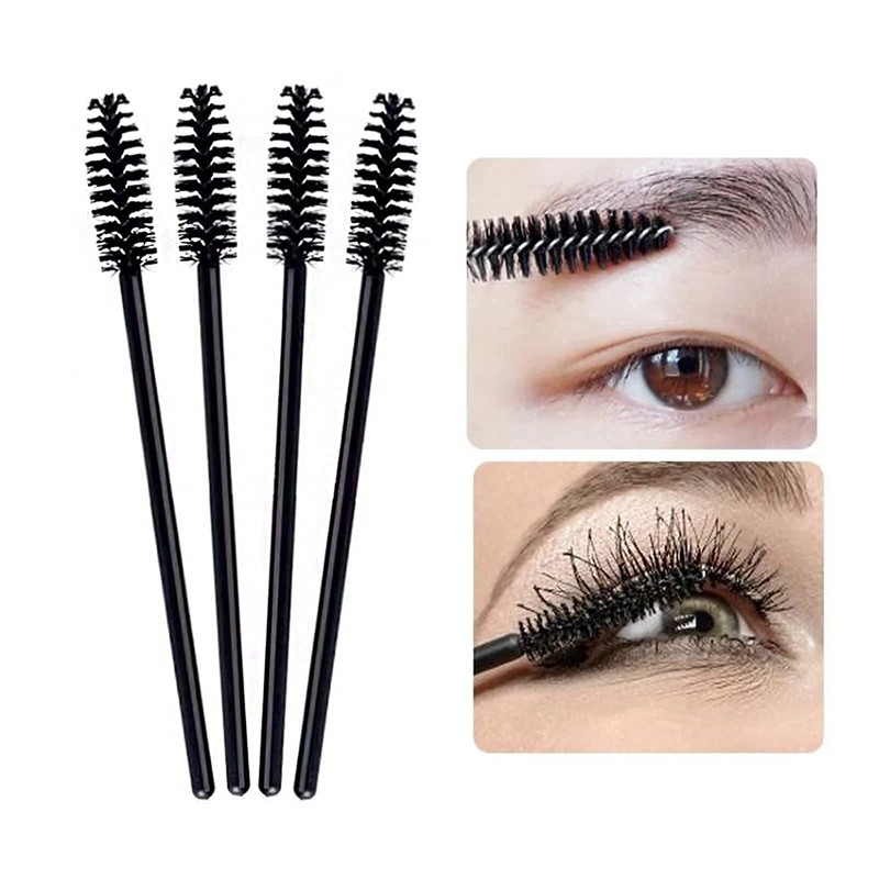 i-Laesh 100 Pcs Disposable Eyelash Brushes, Mascara Wands, Eye Lash