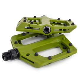 Eastern Bikes Nylon Linx Flat Platform MTB Bicycle Pedals (Green Army)