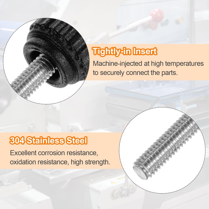 sourcing map 20pcs Knurled Clamping Knobs Thumb Screws M3 x
