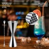 1 Cocktail-Messbecher mit 1 Cocktail-Löffel, 30ml/60ml Cocktail-Messbecher, doppelseitiger Messbecher mit