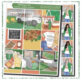 Life Planner Sticker Kit, Kickoff, over 150 stickers on premium matte