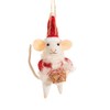Sass & Belle Santa Mouse With Present Felt Decoration