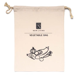 New Living Vegetable Bags Multi Pack | Organic Linen Materials | Eco Product Food Storage Bag | 26 * 38cm (4 Pack)