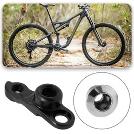 ECSiNG 1 x Bicycle Derailleur Hanger Aluminium Alloy M12 x 1.5 mm Derailleur Hanger with Screws Replacement Part GH-187 Compatible with Whyte Bicycle for M12 x 1.5 mm Thru Axle Black