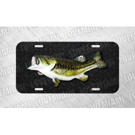 yoyo247 Large Small Mouth Bass Fishing Fish Boat  License Plate Auto Car Tag FREE SHIP