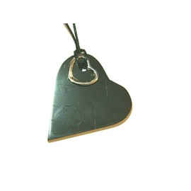 SHUNGITE PENDANT ''Heart'' Necklace