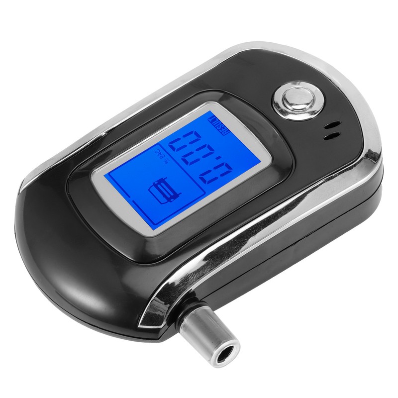 LCD Digital Breath Tester Mini Portable Blowing Type Professional Breathalyzer