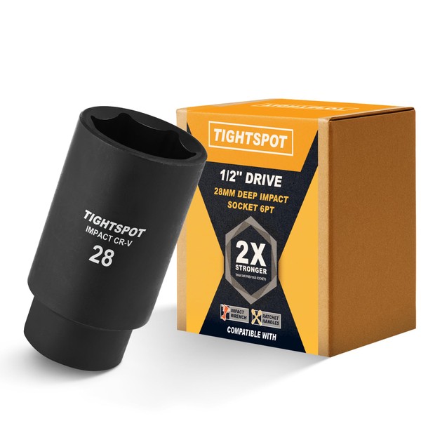 TIGHTSPOT 1/2 Inch Drive 28 mm Deep Impact Socket with