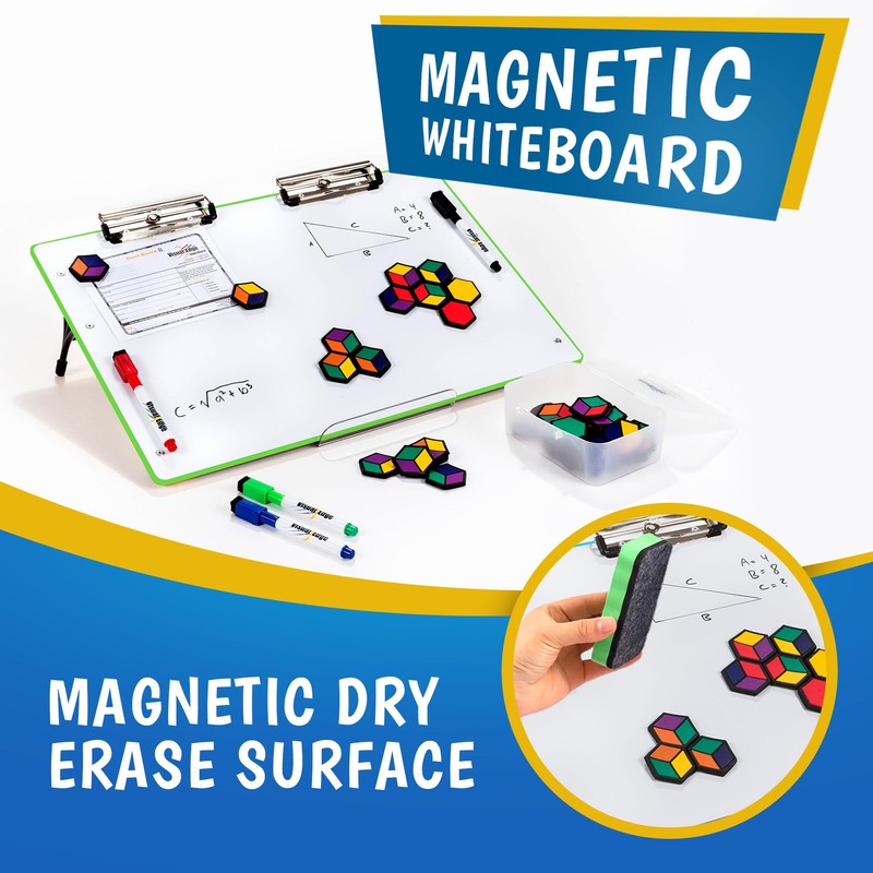 Visual Edge Slant Board for Writing - Adjustable Magnetic Whiteboard
