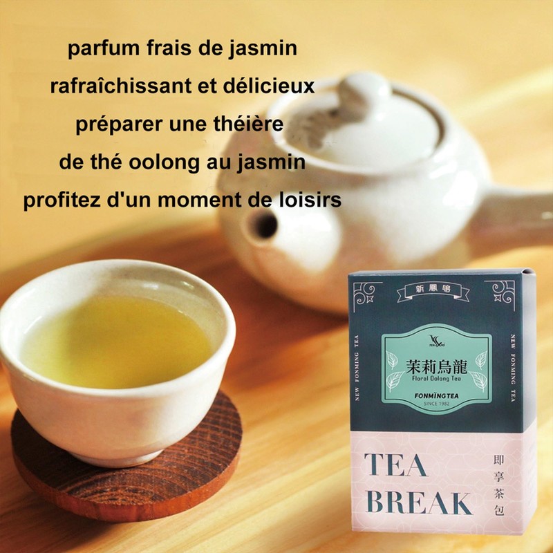 Fonming Tea Jasmine Tea Bags, High Grown Oolong Tea Leaves